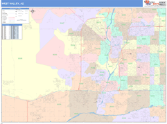 West Valley Metro Area Digital Map Color Cast Style